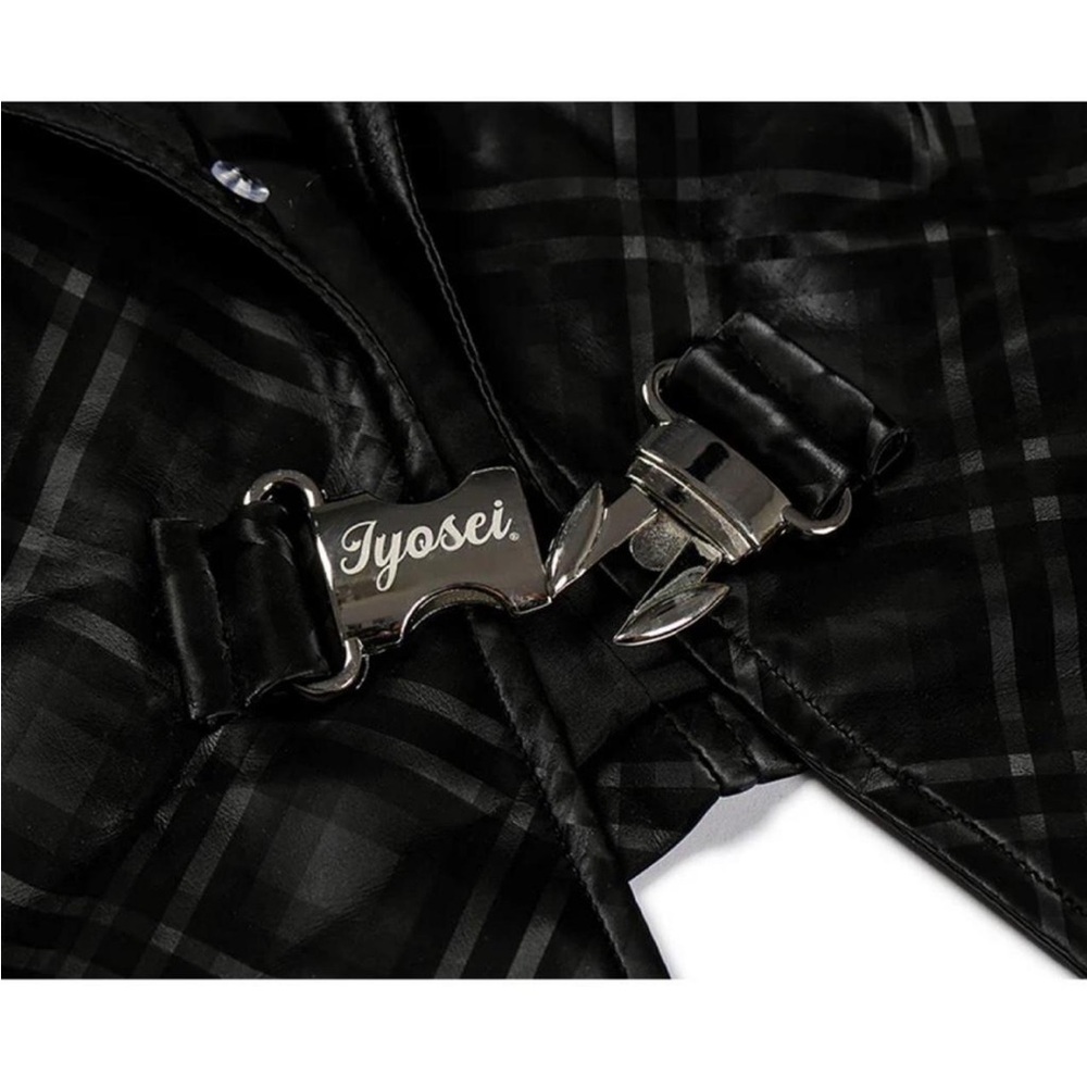 Black Quilted Jacket and Skirt Set with Faux Fur Trim - Picture 3 of 3